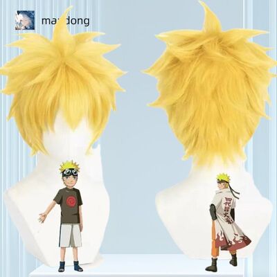 玫瑰网 火影忍者 漩涡鸣人  反翘动漫造型cosplaycos假发鸣人假发