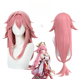 新款大促原神 八重神子cos假发 真头皮无需修剪 徒手捏反翘