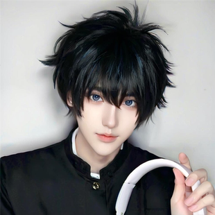 黑羽快斗cos怪盗基德同款短发日常蓬松万用毛百搭短发造型全头套
