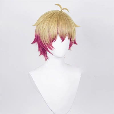 玫瑰网蓝色监狱内斯cos双拼色反短发cosplay徒手动漫