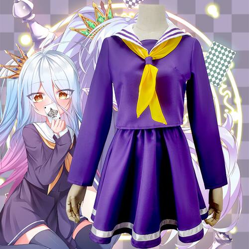 游戏人生白cos服COSPLAY NO GAME NO LIFE妹妹二次元白制服套装