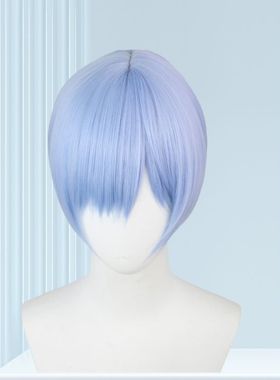 无需修zan送芙莉莲辛美尔cos假发动漫浅蓝色真头皮顶碎刘海短发