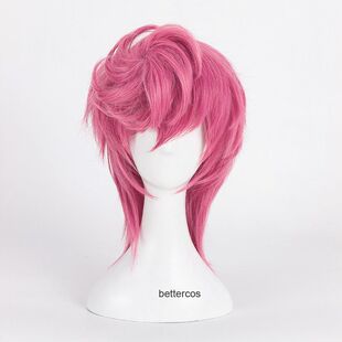 JOJO的奇妙冒险黄金之风特莉休·乌纳假发玫粉发包cosplay假发