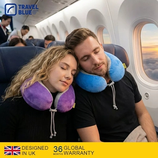 Travel Blue/蓝旅记忆棉U型枕旅行颈枕高铁飞机U形枕午睡靠枕头