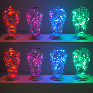 彩色LED灯泡爱迪生满天星七彩酒吧KTV婚庆创意装饰氛围110V220V