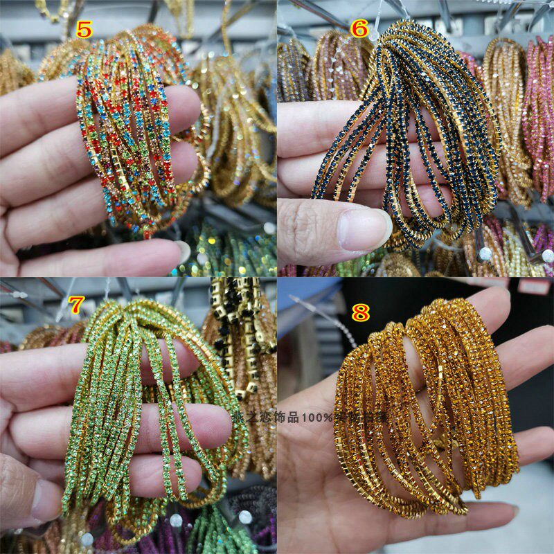 镶嵌弹力水钻超细手镯时尚饰品