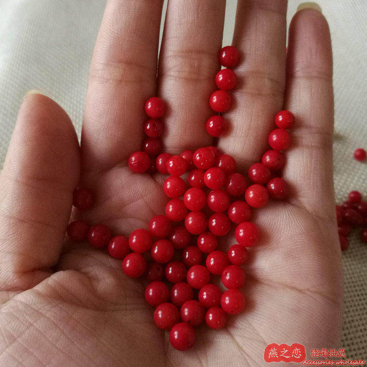 Explosive money 5/6/8/9/10mm natural Coral gules Bead Loose bead diy Earrings Accessoriesin the Accessories/Fashion Jewelry,  DIY Fitting , Other DIY Jewelry Accessories  category - from Buy2taobao.com to provide professional Taobao agent buy service