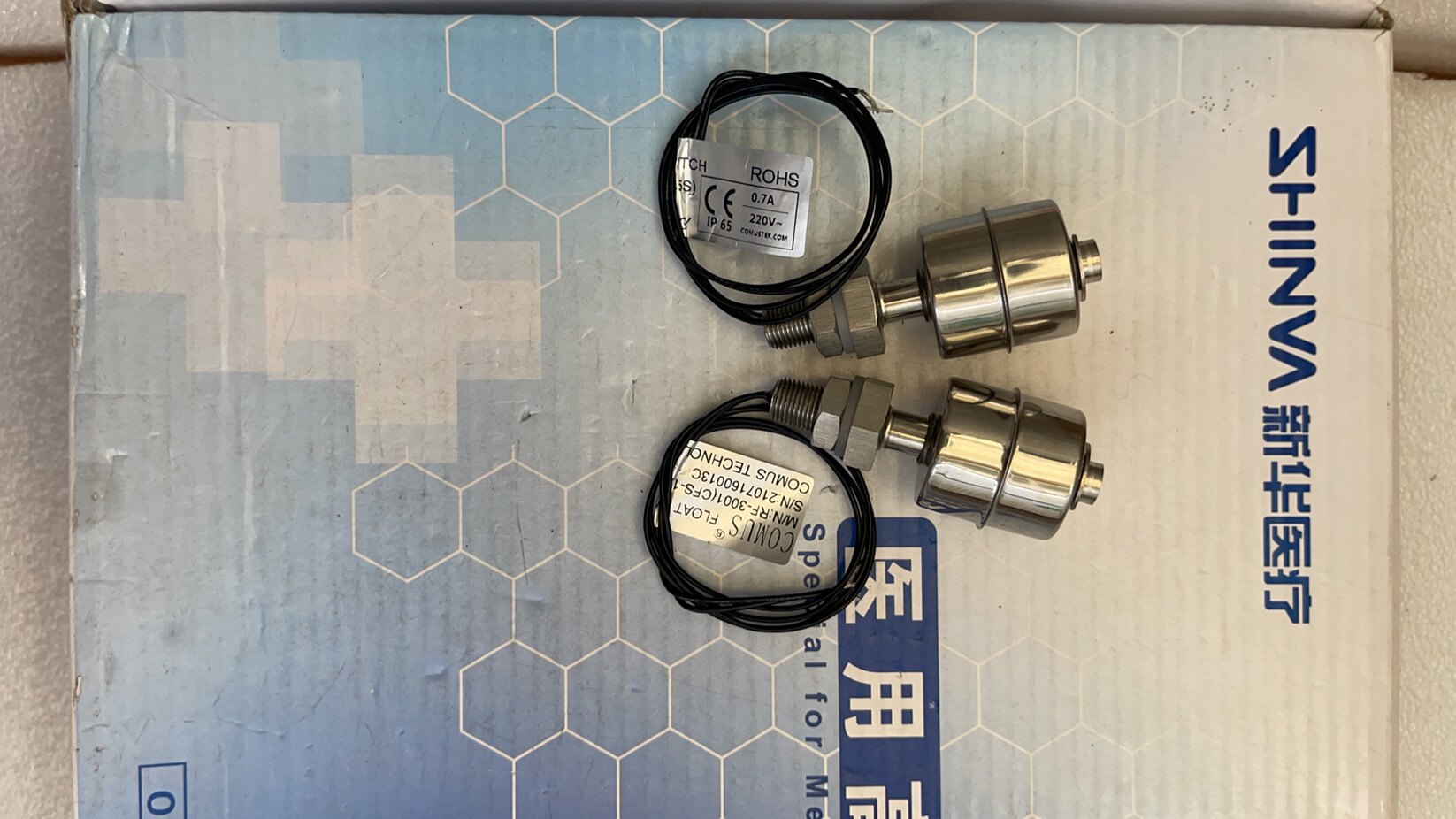山东新华医疗超声波清洗机QX2000液位浮子开关RF3001，220V，2线