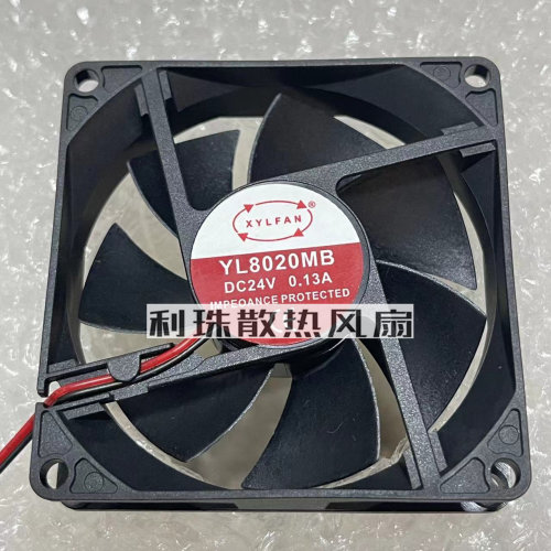 包邮全新 YL8020MB 8020 DC 24V 0.13A 8cm厘米 超静音箱散热风扇