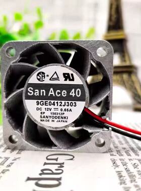 三洋全新9GE0412J303 12V 0.65A 4028 4CM耐高温铝框散热风扇