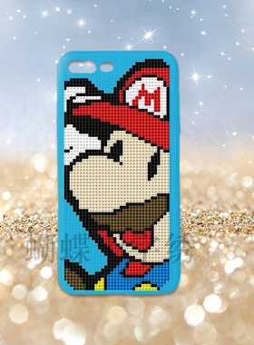 正品DMC绣线十字绣手机壳 苹果iphone 116sp7plus8P X/XS超级玛丽