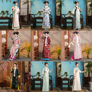 清朝格格妃子福晋清代宫廷满族旗服侍女加大码甄嬛传舞台服装出租