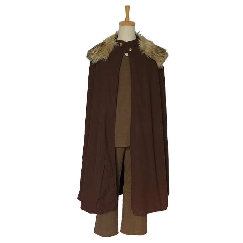 欧式复古斗篷欧洲中世纪古代男子平民侠客披风舞台演出服装出租