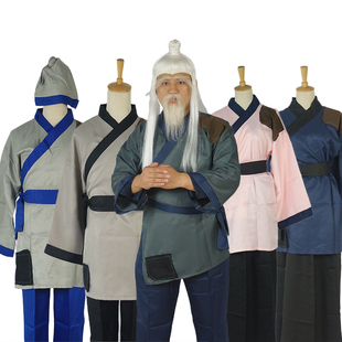 愚公移山服装智叟老汉百姓穷人补丁服装老妇老奶奶村姑演出服出租