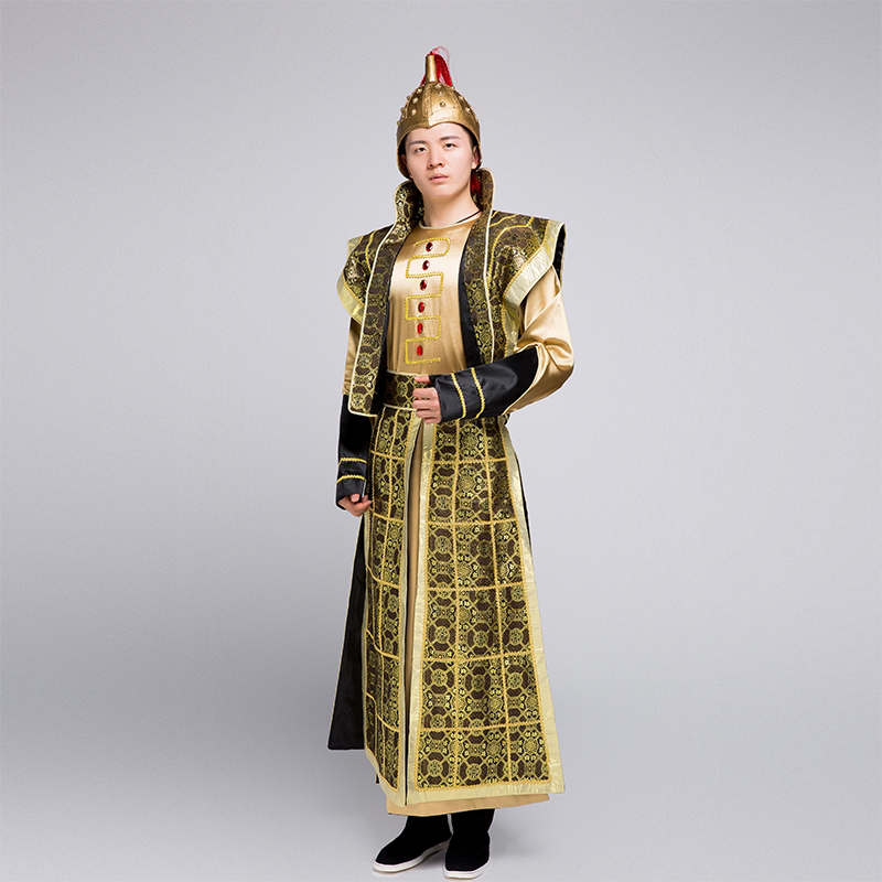古代将军盔甲武士战袍岳飞元帅铠甲古装成人表演影视演出服装出租