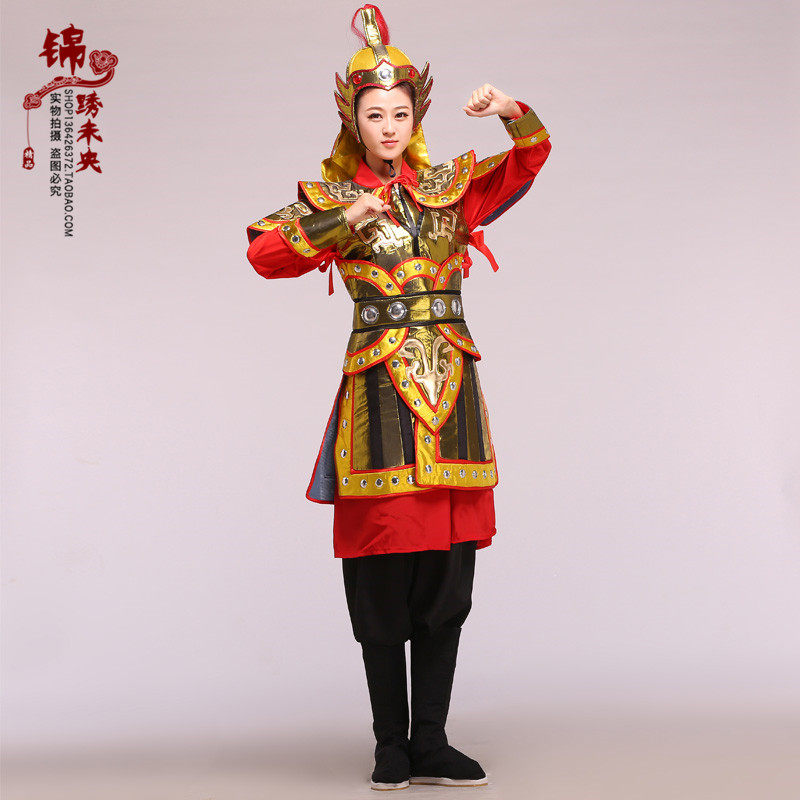 花木兰古装女将军盔甲武将戏服杨家将扈三娘舞台演出舞蹈服装出租