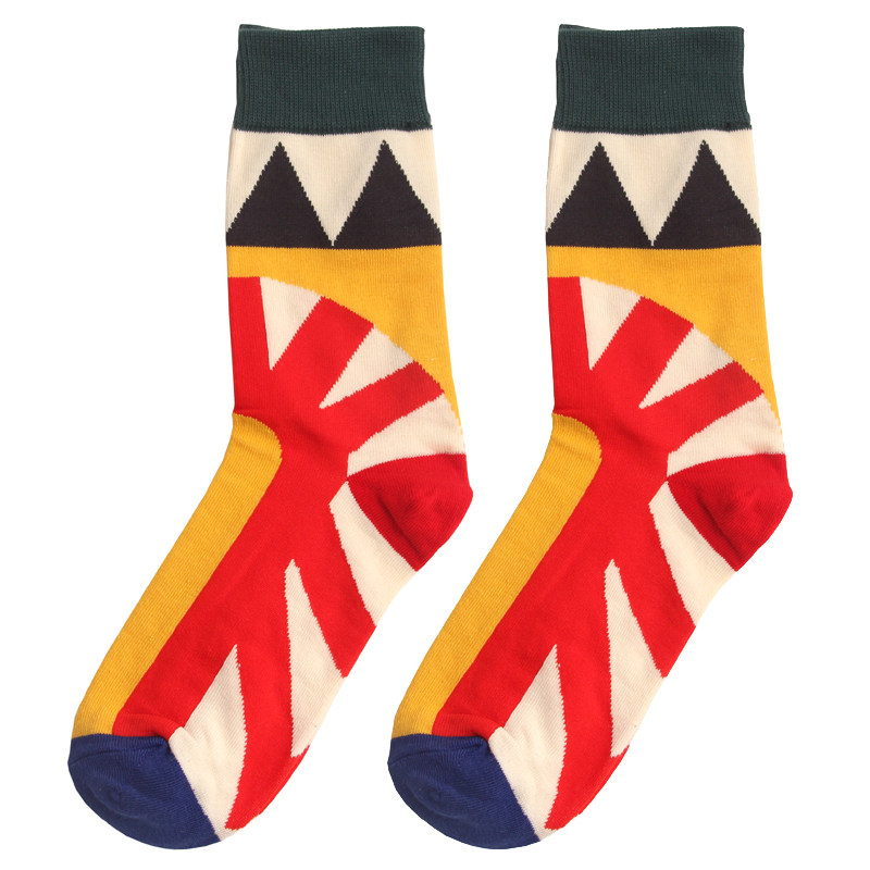 潮流袜子女ins街头涂鸦复古文艺男袜情侣中筒袜春秋男女长袜纯棉