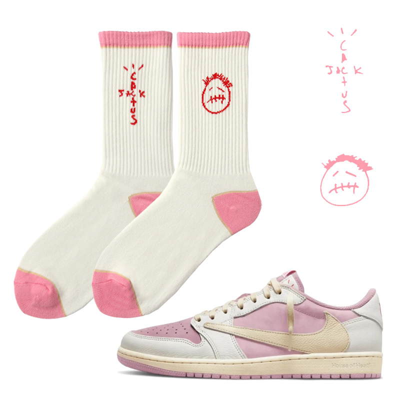 AJ1倒钩长筒袜男女情侣中筒袜