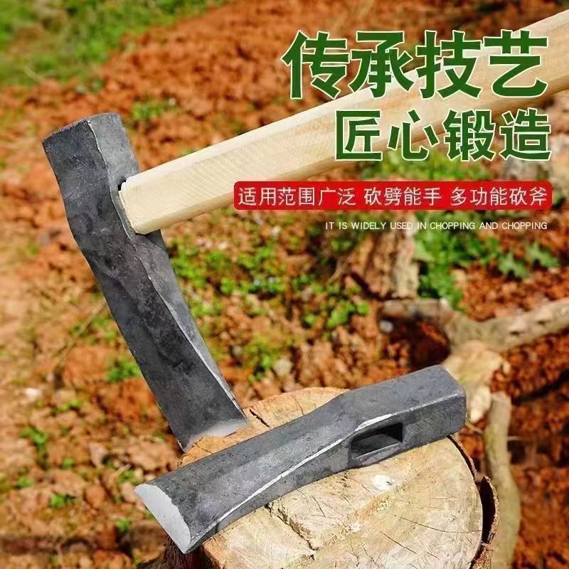 精钢锻打大斧子砍柴劈柴斧砍树