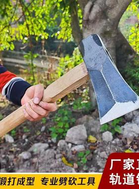 大锤斧子锻打破柴斧头劈柴工具锤斧轨道钢砍斧剁斧高锰钢锋利柴斧