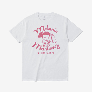 Melanie Martinez哭泣宝贝印花T恤圆领时尚短袖宽松百搭男女皆可