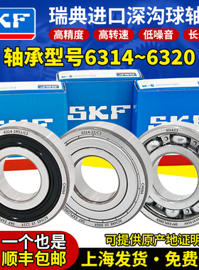 SKF进口轴承WT6314高6315温6316高速6317 6318 6319 6320-2RSH/C3