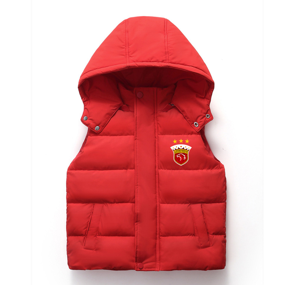 【儿童款】2025上海海港秋冬季新款冠军外套马甲背心青少年球衣