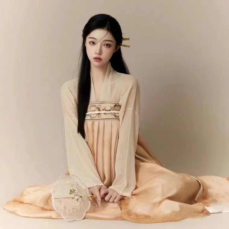 汉服女学生踏春日常超仙飘逸齐胸襦裙套装秋夏季白菜价汉服女古风