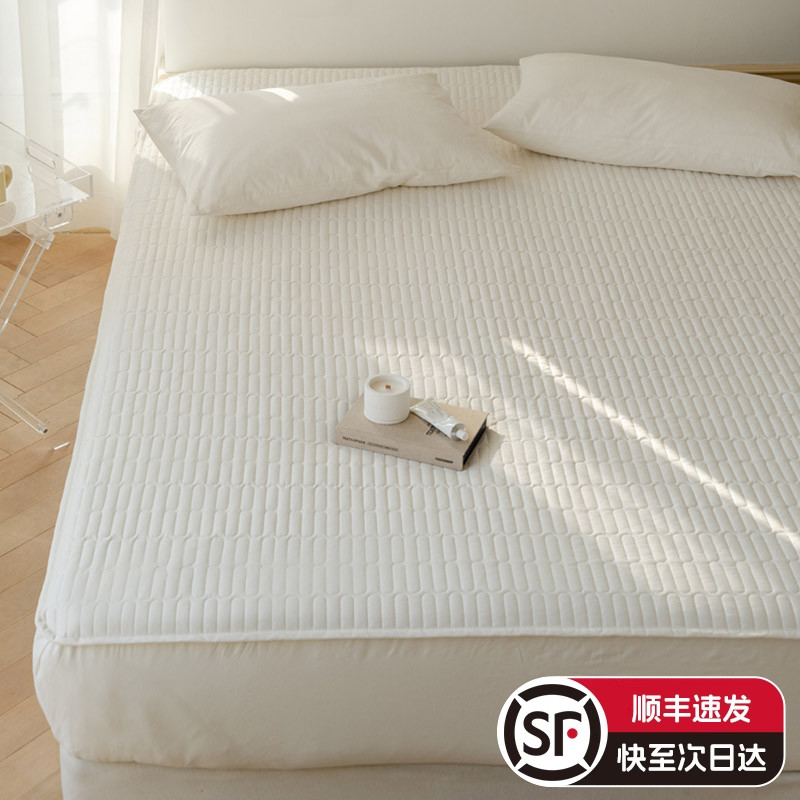 简约纯色全棉夹棉单件床笠