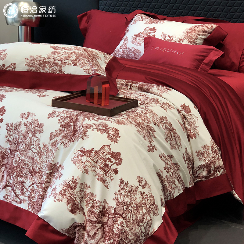 高端婚庆全棉长绒棉四件套