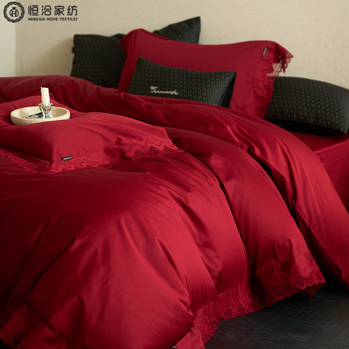 高档婚庆阿克苏长绒棉四件套