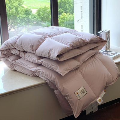 高端纯色拒水鸭绒羽绒加厚被芯