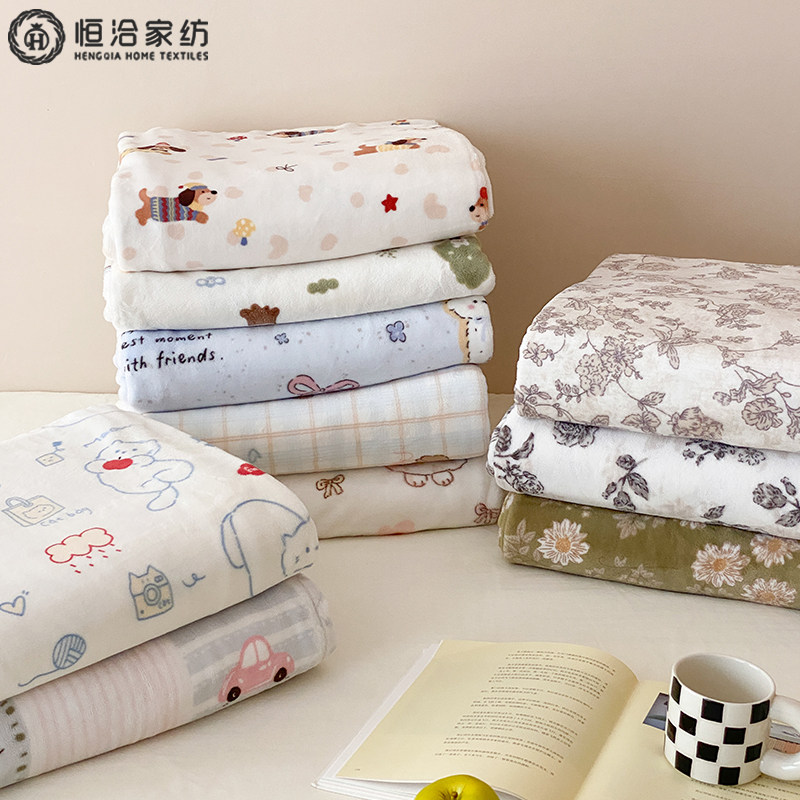 冬季加厚牛奶绒单独床单床笠被套