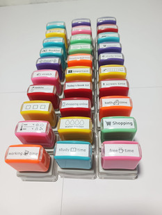 运动购物学习工作TODO打卡日系手账印章按压式浸透活动简约风印章