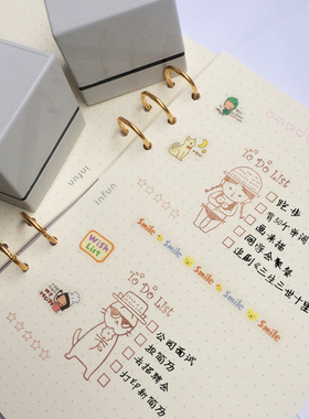 简单之家手账印章学院猫 安妮女孩TODO LIST印章 手账印章周边