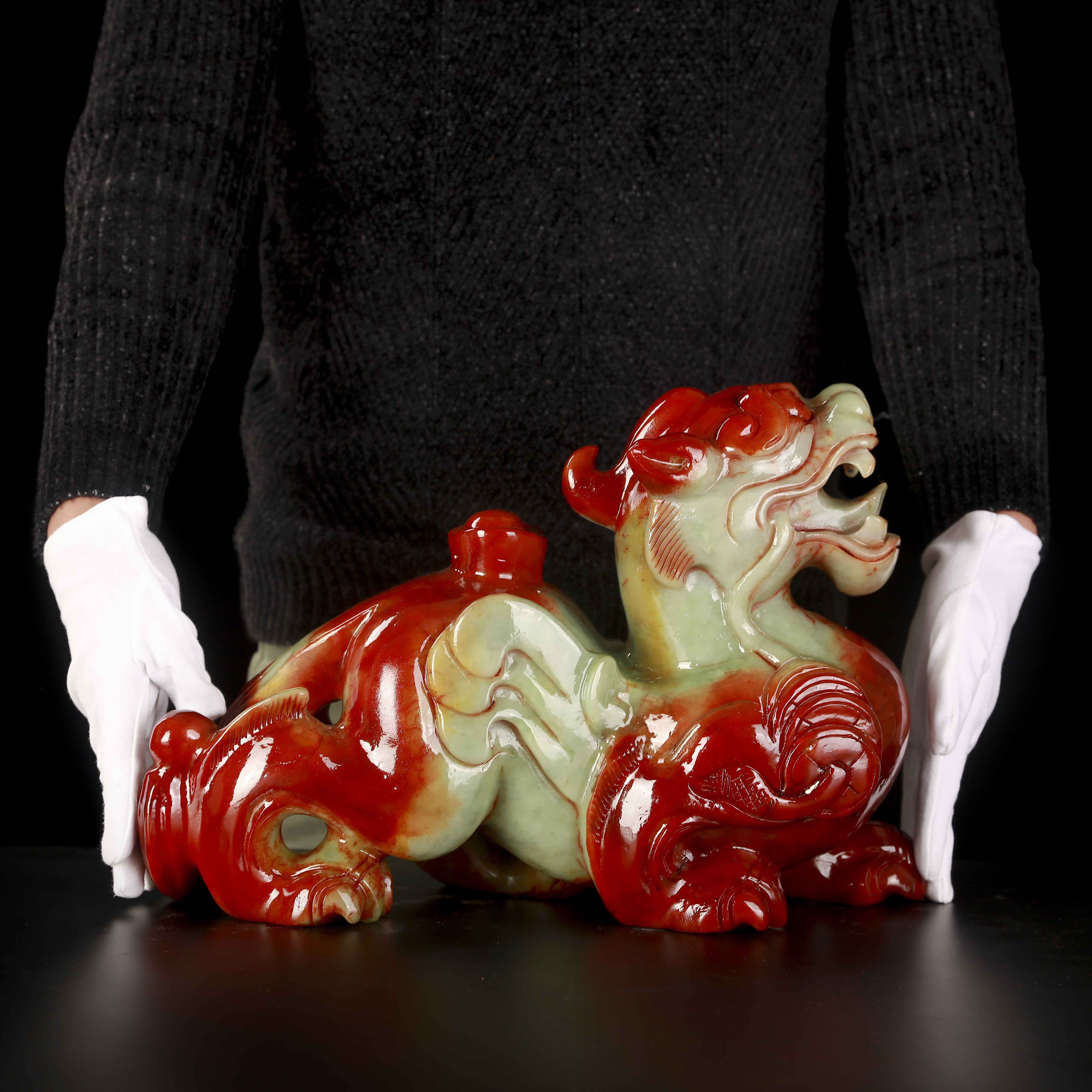 貔貅玉石摆件天然岫玉招米聚财风水家居乔迁送礼办公室客厅电视柜