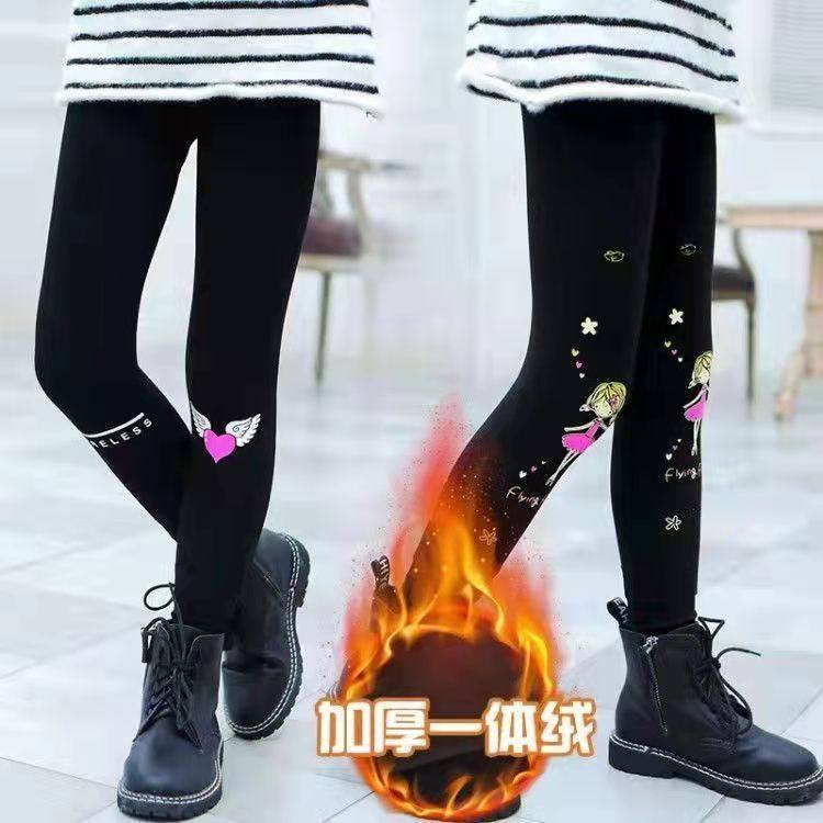 儿童秋冬打底裤加绒加厚外穿可爱卡通女童秋裤一体中厚黑色踩脚裤,童装/婴儿装/亲子装,裤子,淘宝优惠券,粉丝福利购,淘宝优惠卷