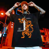 oversize港风潮牌加肥加大码 T恤潮流ins半袖 胖子男装 国潮宽松短袖