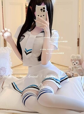 夏学姐新款内衣女性感纯欲jk制服清纯学院风甜美软妹家居服套装夏