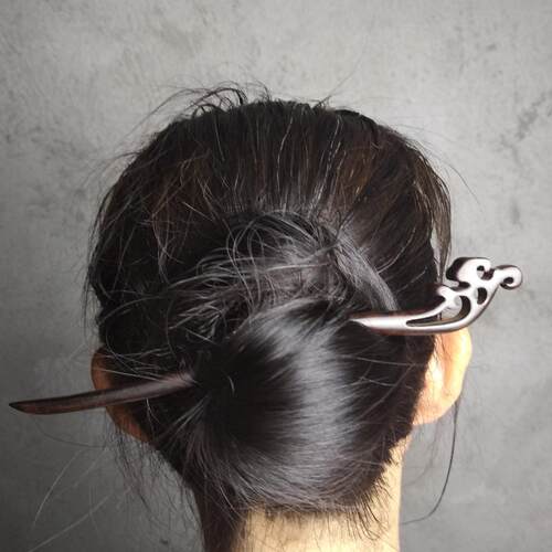 黑檀盘发高级感发簪汉服批发发钗
