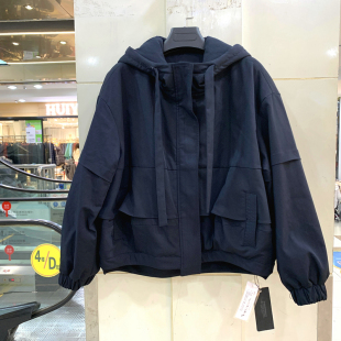 正品 派克服外套欧货冬装 羊羔毛皮草内胆加厚飘带连帽短装 255D007