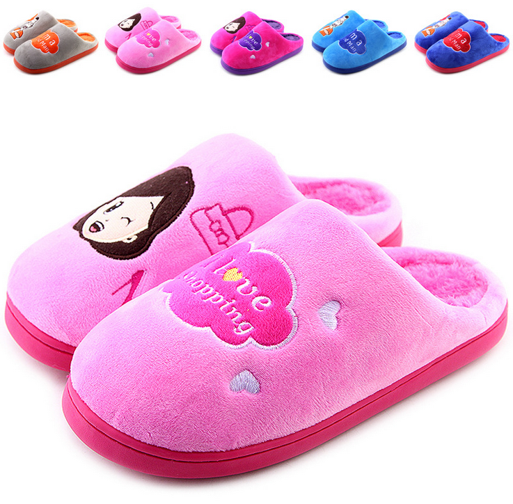 Pantoufles enfants en coton pour hiver - semelle tendon - Ref 1005528 Image 4