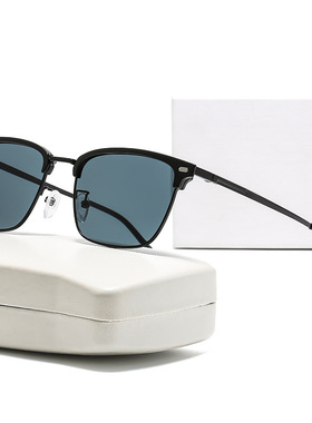 眉毛框男士复古金属驾驶防UV墨镜