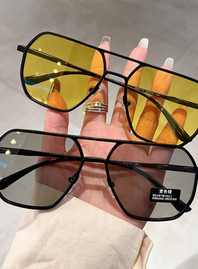 男士偏光变色日夜两用防紫外线墨