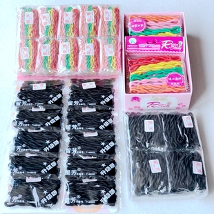 日韩版 黑色发圈发绳头饰橡皮筋女打底头绳皮套牛筋发饰 留芳皮筋