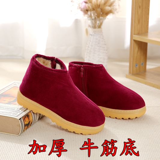 棉鞋加厚牛筋底防滑保暖包跟