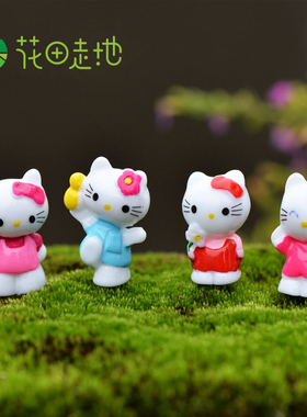 超萌小号HelloKitty凯蒂猫KT猫天使眨眼手办微景观造景公仔