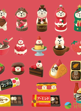 日式猫咪呆萌治愈微缩食玩巧克力