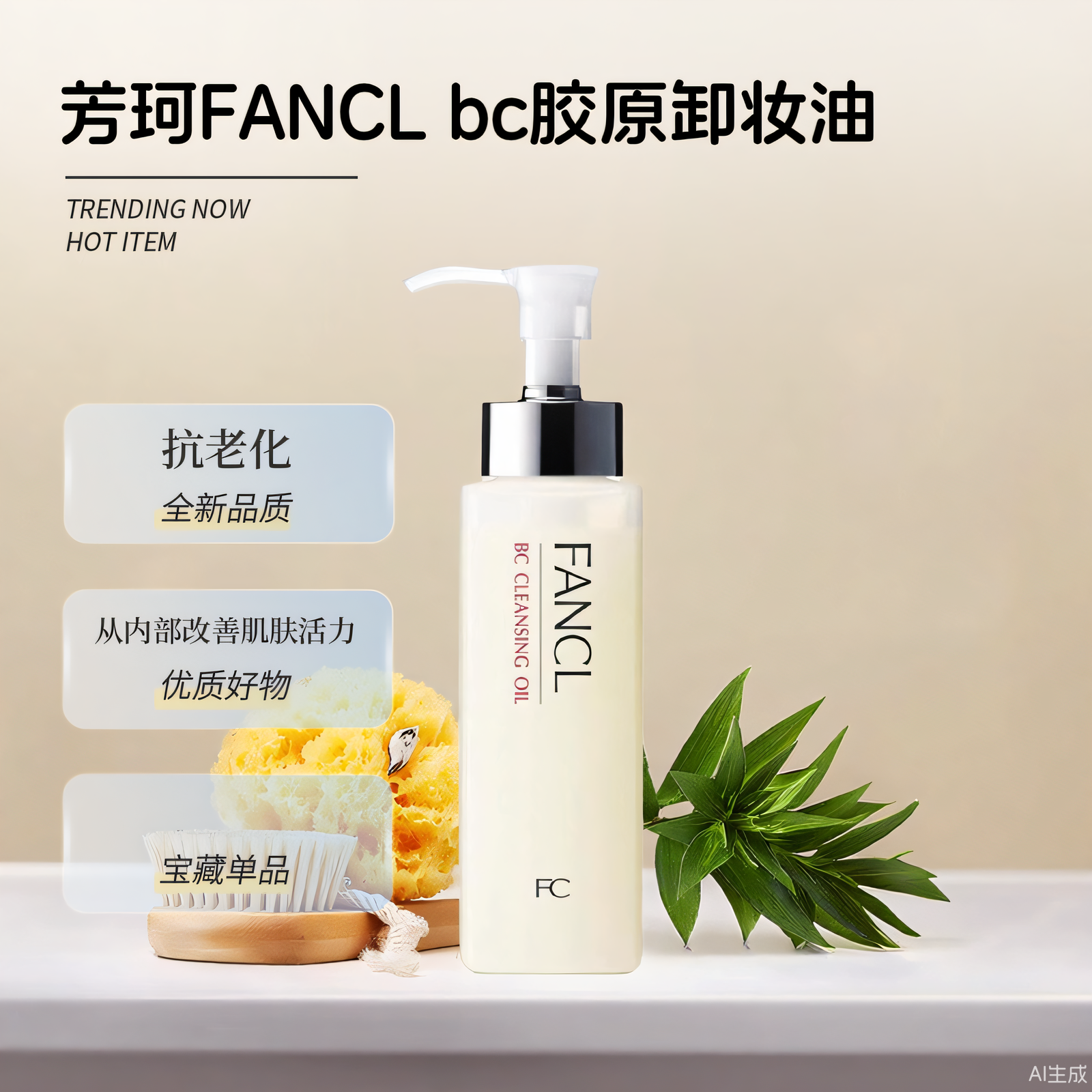 日本芳珂FANCL bc胶原卸妆油120ml