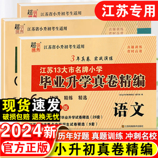 2024版 初一入学分班模拟测试卷六年级下册小考期末总复习 小升初江苏省小学毕业升学考试试卷真题卷精编语文人教数学英语苏教版